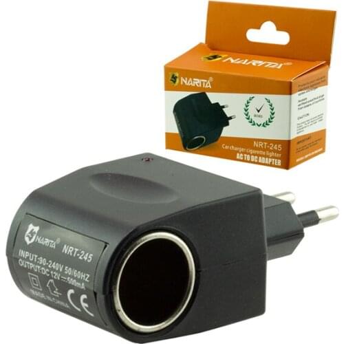 NARİTA NRT-245 AC TO DC CIGARETTE LIGHTER PLUG 220 VOLT CONVERTER ADAPTER
