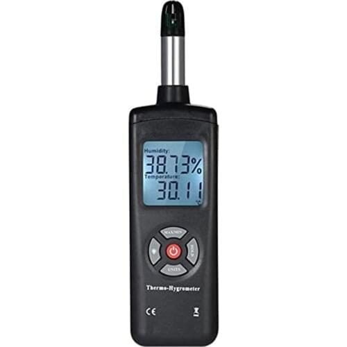 Digital Psychrometer Thermo Hygrometer, High Sensitive Thermo Hygrometer with Dew Point Wet Bulb Temperature Humidity