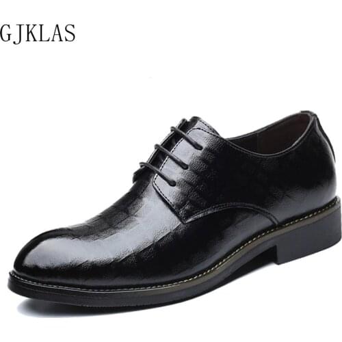 6cm Elevator Formal Shoes Men Office Shoes Genuine Leather Black Brown Oxford Shoes for Mens High Quality Office Business Shoe