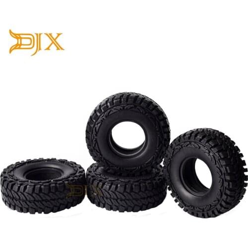 DJX 4PCS 114MM 1.9” Rubber Tires for 1/10 RC Crawler Axial SCX10 II D90 CCO1 Traxxax TRX4
