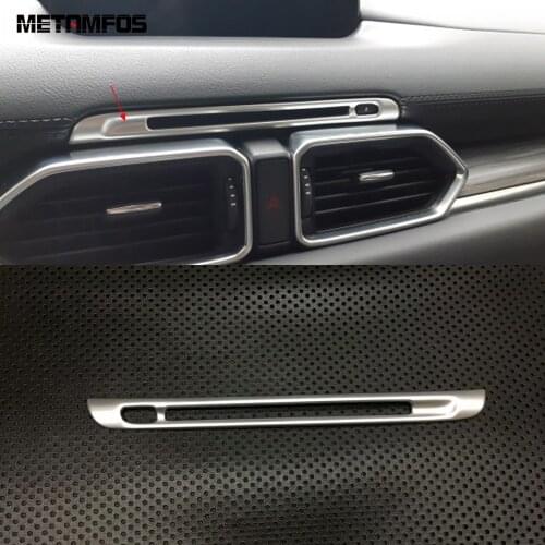 For Mazda CX-5 CX5 KF 2017-2019 2020 Carbon Fiber CD Control Button Cover Trim Decoration Frame Interior Accessories Car Styling