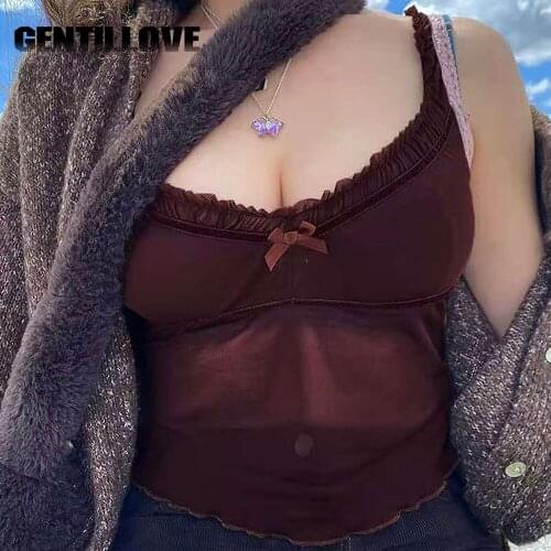 Женские прозрачные майки GENTILLOVE China At AliExpress