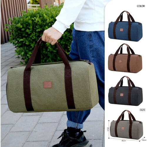 Fashion Men Canvas Travel Bag Portable Duffle Bag Women Travel Luggage Bag Casual Weekend Hand Bag Male Travel Bag Organizer