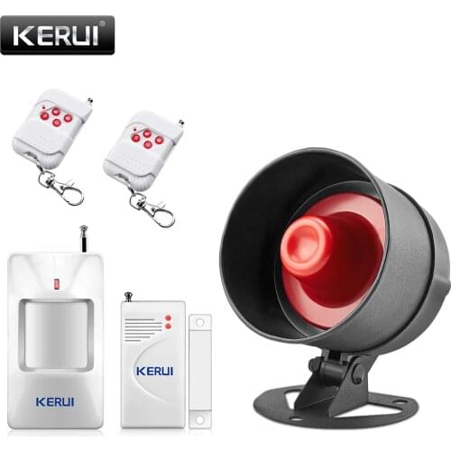 KERUI Loudly Speaker High Decibel Burglar Flash Siren Home Security Alarm System With Door Windows Sensor For House Anti-Theft