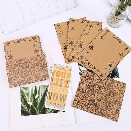 12Pcs/Set 4 Envelops + 8 Writting Paper Maze Type Envelopes Sobres Paper Letter Paper Set Stationery Gift