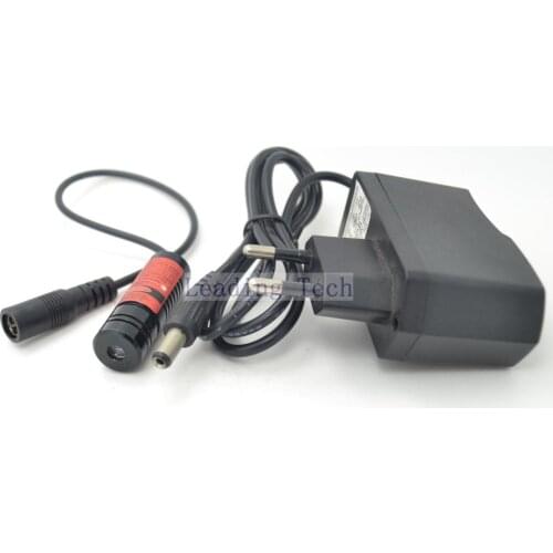 Red Laser Diode Module 650nm 150mw 3V-5V Line Shape 14.5x45mm w/AC European Adapter