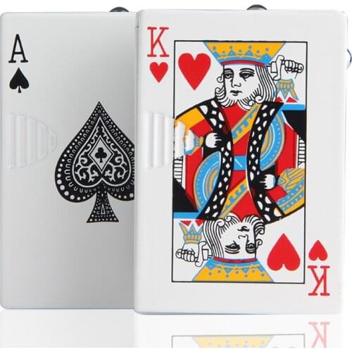 Creativity Poker Money-proof Metal Windproof Lighter and Smoking Set Smoking Accessories Gadgets for Men Torch Jet Lighter