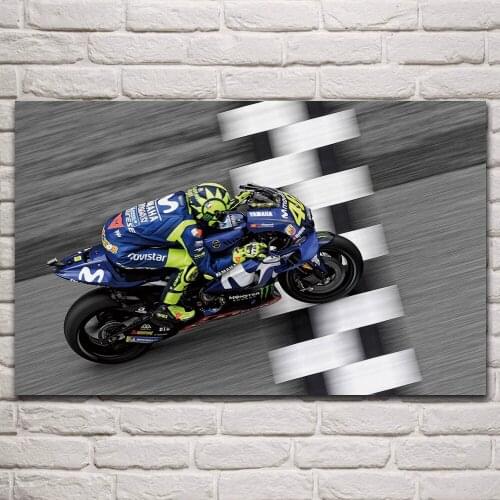 Cool yzr m1 champoin bike race motorcycle artwork posters on the wall picture home living room decoration for bedroom KP990
