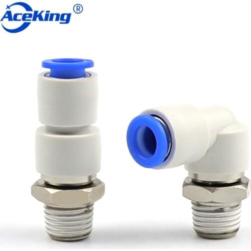 KSL KSH high speed 360 degree rotary straight through right angle joint KSH4 6 8 10 12-M5/M6/01S/02S/03S/04S