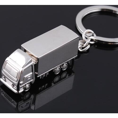 Diecast Mini Truck Keychain Metal Zinc Alloy Gift Pendant Collection Decoration Souvenir Scene