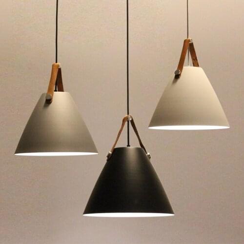 Nordic lampen industrieel luminaire suspendu wood LED pendant lights restaurant living room hanging lamp lustre pendente