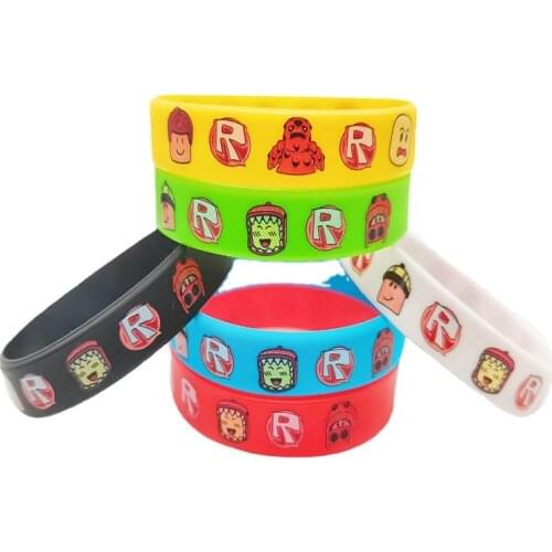 2021 New Roblox Silicone Bracelet Game Kid Cartoon Bracelet Children Wristband Bracelet Cute Print Jewelry Party Birthday Gfts