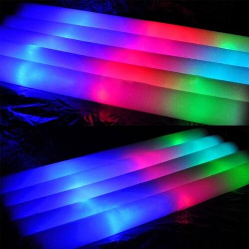 Foam Sticks Glow Party LED Flashings Vocal Concert Holiday Reuseable Light-Up Golw Stick Fun Funny Gadgets Interesting Toy