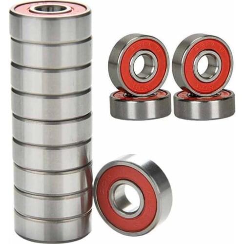 1PC Stainless Steel Bearings Red Silver ABEC 9 High Performance Roller Skate Scooter Skateboard Wheel Bearings
