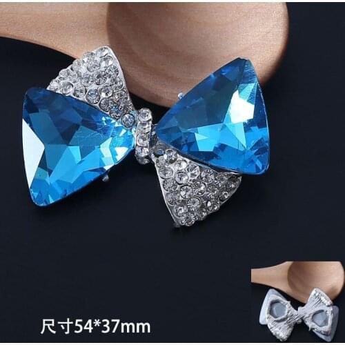 Factory direct triangle glass bow diy mobile phone jewelry accessories