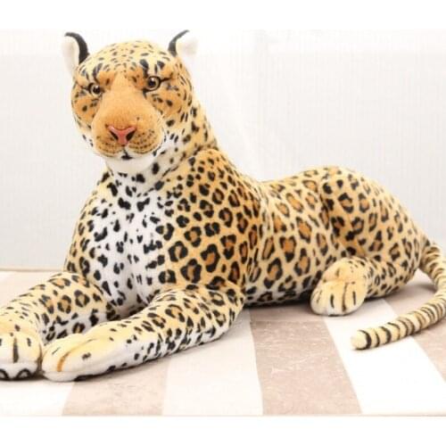 Real life leopard panther animal plush toy leopard leopard doll tiger doll photography props 87cm