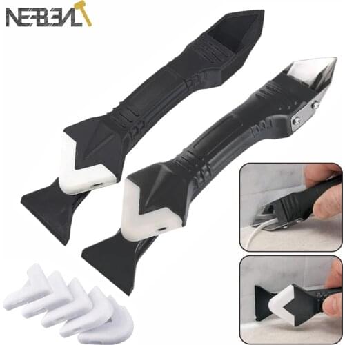 3/5 in 1 Silicone Sealant Remover Caulk Finisher Tool Set Caulking Finisher Sealant Smooth Scraper Removal Stainless Steel