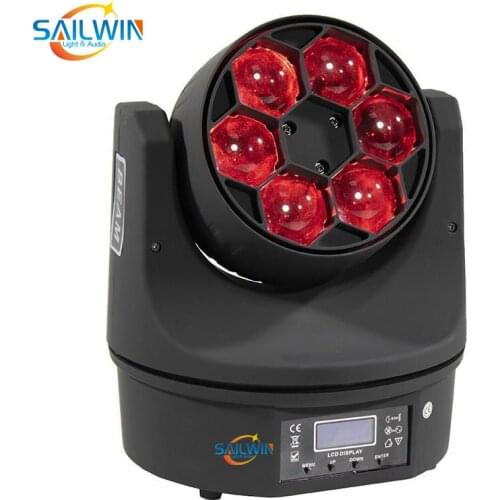 Sailwin led beam wash Lights 6x15w RGBW 4in1 Stage moving head beam light big Bee-eye For DJ Event Club Party