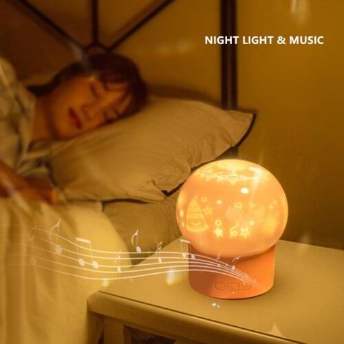 LED Night Light 360° Rotating Music Projector Starry Sky Projection Colorful Lamp Gift For Kids Home Decor