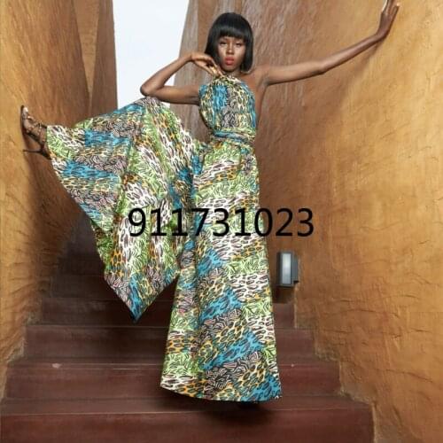 Women African Jumpsuits Traditional Print African Clothing Dashiki Ankara Trousers Multiple Wear Batik Pants African Clothes