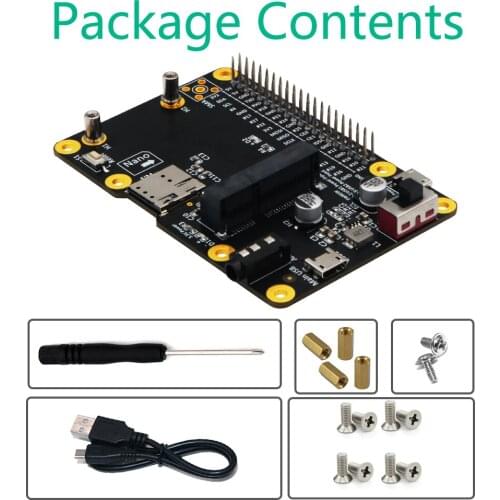 3G/4G & LTE Base HAT for Raspberry/ Asus Tinker Board/ Samsung ARTIK /Rock64 Media/Liber computer board