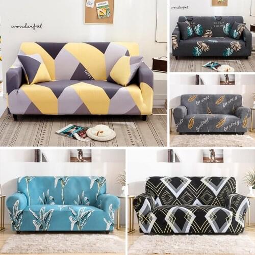 Stretch Sofa Covers Elastic Furniture Protector Spandex Sectional Slipcover Armchair Cover for Living Room 1/2/3/4-seater