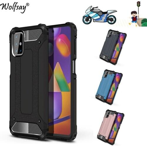 Case For Samsung Galaxy M31S Case TPU+PC Shockproof Hybrid Armor Cover For Samsung M31S M51 M21 M11 Phone Case For Samsung M31S