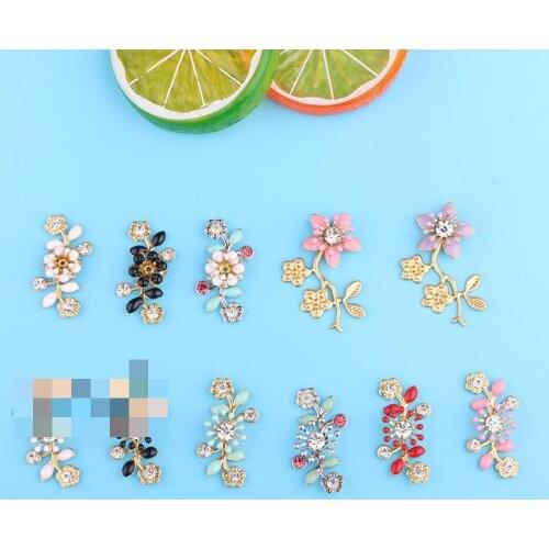 Decorative Button For Scrapbooking Accessories Sewing Mixed Flower Metal Brass Buttons Clothes Brooch Crafts Hair Accesories