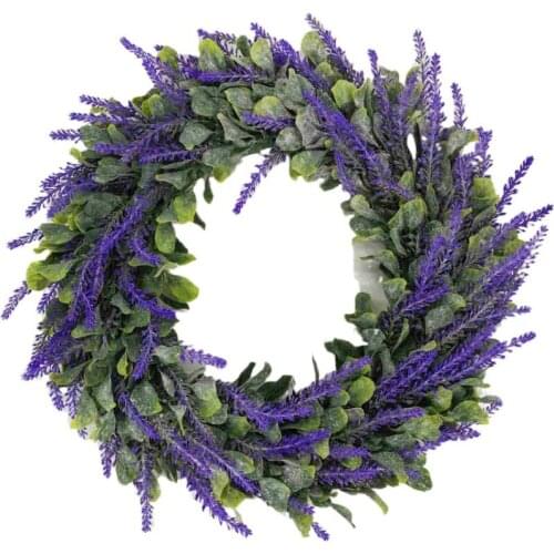 40cm /33cm Simulation Lavender Garland Simulation Green Plant Wreath Home Party Wedding Holiday Decoration