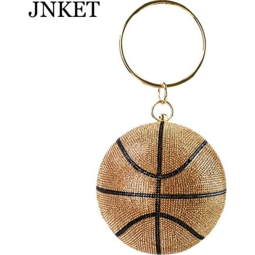 JNKET New Women Artificial Diamond Evening Bags Round Bag Party Clutch Bags Clutches Handbag Banquet Bag Chain Shoulder Bag