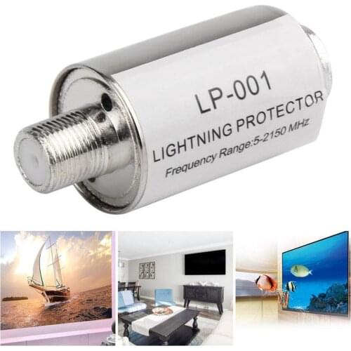 Lighting protector coaxial satellite TV lightning protection devices satellite antenna lightning arrester 5-2150MHz Wholesale
