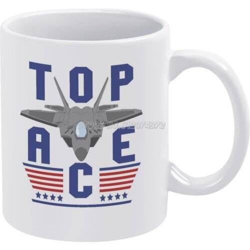 Top Coffee Mugs 330ml Creative Travel Mug and Cup Office Drinkware Mugs Tazza Tom Cruise 2 Pilot Fighter Pilot Flying Jet Fighte