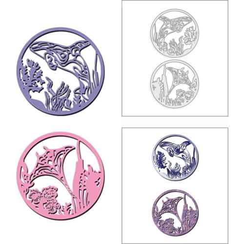 New 2021 Dolphin Fish Ocean World Metal Cutting Dies for DIY Scrapbooking and Card Making Decorative Embossing Craft No Stamps