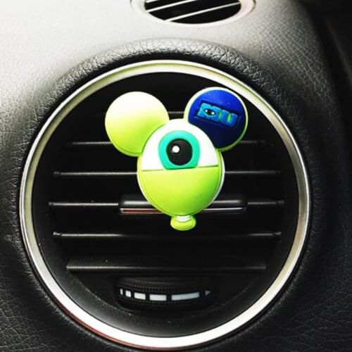 5Pcs Cartoon Perfume Lovely Car Wholesale PVC Vent Fragrance Clip Air Freshener Cute Mouse Auto Accessories Lemon Flavour