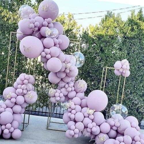 201Pcs Romantic Macaron Purple Arch Garland Balloon Kit Wedding Party Balloons Anniversary Birthday Decoration Globos