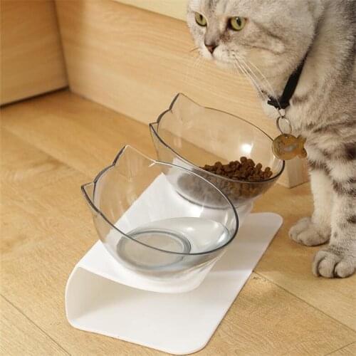Non-slip Double Cat Bowl Dog Bowl With Raised Stand Pet Supplies Cat Water Bowl For Cat Food Bowls For Dog Feeder Pet Products