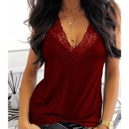 2021 New Sexy Women Fashion Shirts Solid Color Lace T-shirt Female Hollow Stitching Vests Ladies Slimming Bottoming Shirt Tops