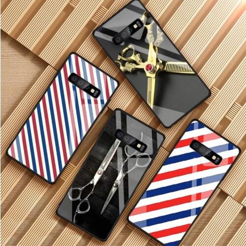 Barber Shop Hair Stylist tools Tempered Glass Phone Case For Samsung Galaxy S8 S9 S10 S20 PLUS J6 J8 2018 NOTE 8 9 10 Cover