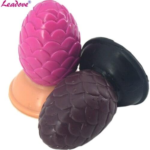 Sex Product Pine Cone Shape Dildo Silicone Anal Plug Designed Sex Toy For Woman Masturbate Insert Vagina Erotic Store FAAK-G119