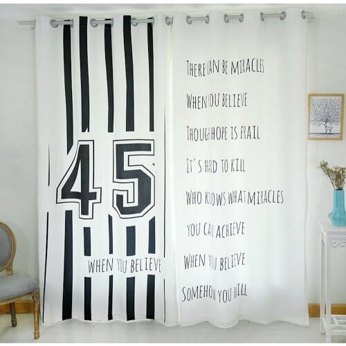 Custom Made 2x Grommet Window Drapery Curtain Nursery Kids Children Room Window Dressing Tulle 200x260cm 45 Alphabet White