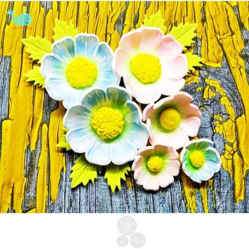 Cutting Dies cut dieNew Design Craft 3pcs flower Petals decoration Scrapbooking Album Paper Card Craft Embossing Die Cuts