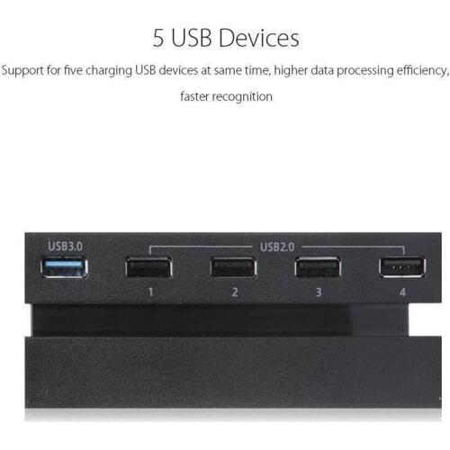 New 5 Ports USB 3.0 2.0 Hub Extension High Speed Adapter For Sony Playstation 4 PS4 Accessories