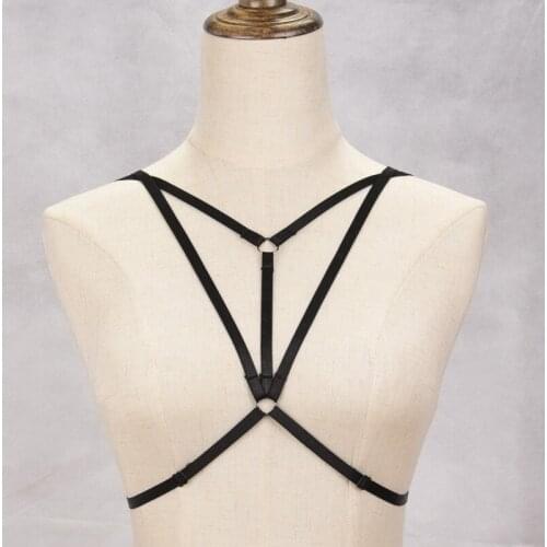BODY HARNESS Women New Body Harness Gothic Harajuku sexy lingerie fetish wear cage bra body harness cage bra