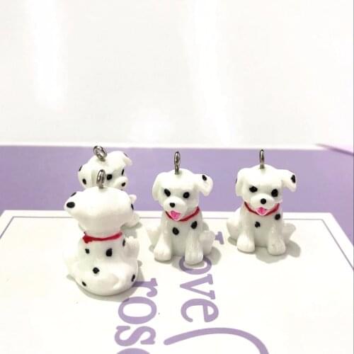 10pcs 21*18mm 3d resin dalmatians charms Jewelry necklace pendant keychain charms for earring DIY decoration gift