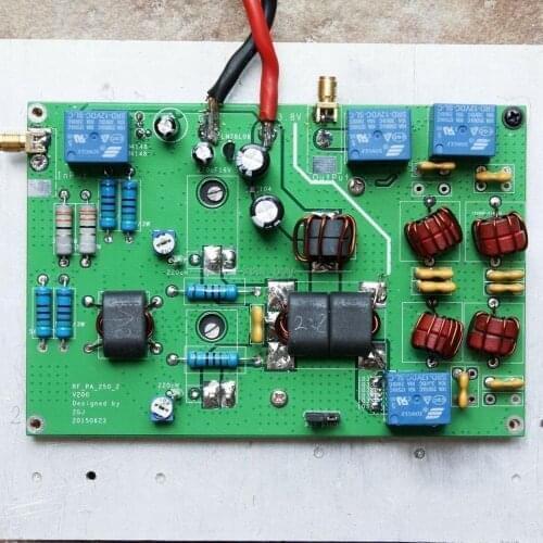 100W Dual band linear 7M & 14M high frequency RF power amplifier for wireless transceiver switching HF Ham Radio DIY KITS