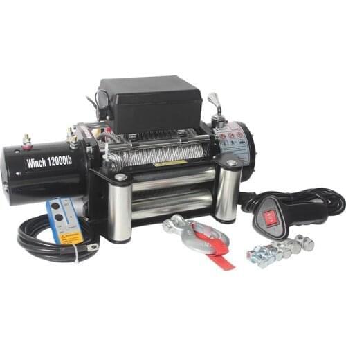 12V 24V vehicle self-rescue off-road winch off-road vehicle winch electric winch for vehicle crane 6000 lbs