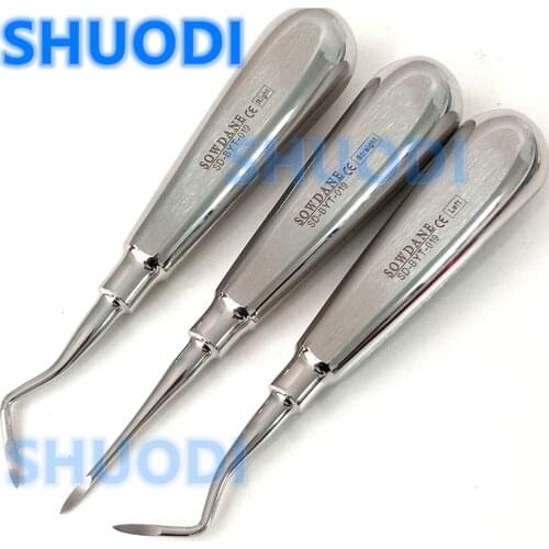 3pcs/2pcs Dental Tooth Extraction Elvator Minimally Invasive Dental Stainless Steel Tooth Loosening Root Extraction Elevator