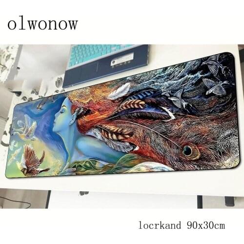 Art mouse pad 900x300x3mm thick mousepads best gaming mousepad gamer locked edge large personalized mouse pads keyboard pc pad