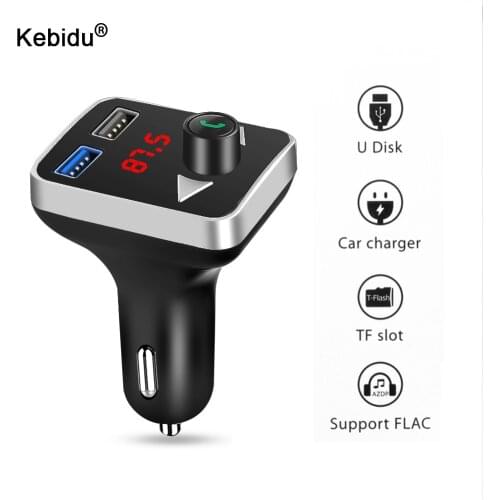 USB AUX Bluetooth FM Transmitter MP3 Player Handsfree Car Kit 3.1A Dual USB Charger Power Adapter TF Card Play For Car DVR Radio