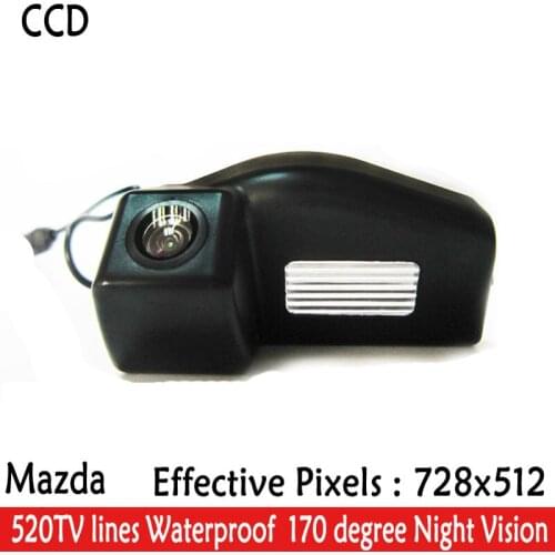 Free shiping CCD HD night vision car rear view camera front view side view reversing backup rearview for Mazda 2 / Mazda 3